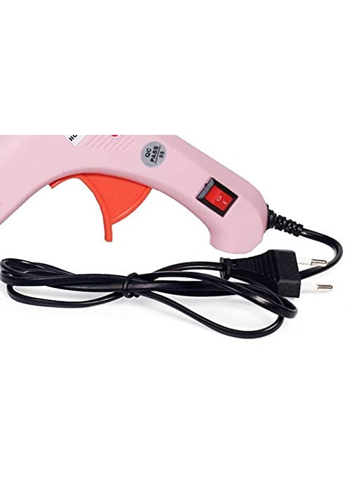 CRAFTYGUN CRAFTYGUN PINK MINI 20 WATT HOT MELT GLUE GUN WITH 50 HOT GLUE STICKS  - Image 3