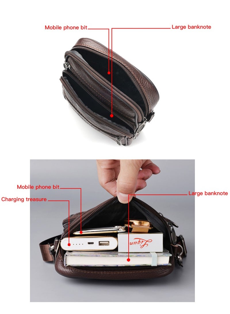 ديبولار حقيبة كروس بودي 3 في 1 للرجال أنيقة من جلد البقر - Image 4