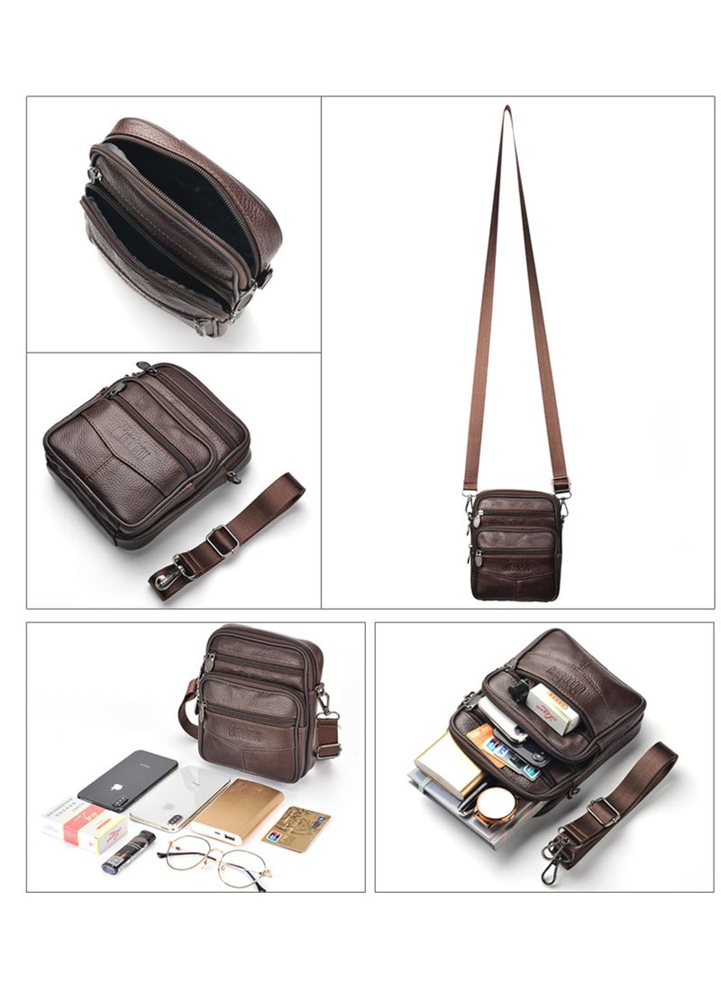 ديبولار حقيبة كروس بودي 3 في 1 للرجال أنيقة من جلد البقر - Image 3