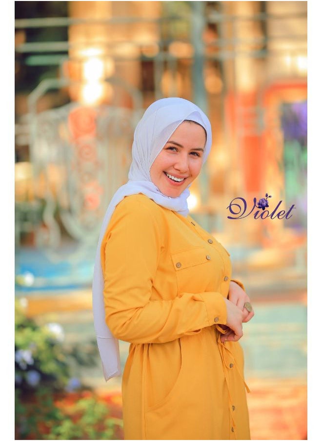 Puritopia - Mustard Maxi shirt dress - Image 1