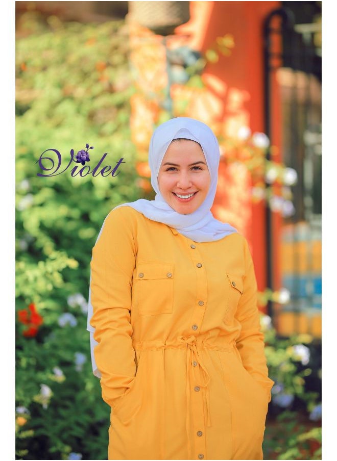 Puritopia - Mustard Maxi shirt dress - Image 1