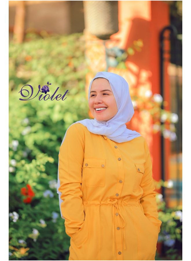 Puritopia - Mustard Maxi shirt dress - Image 1