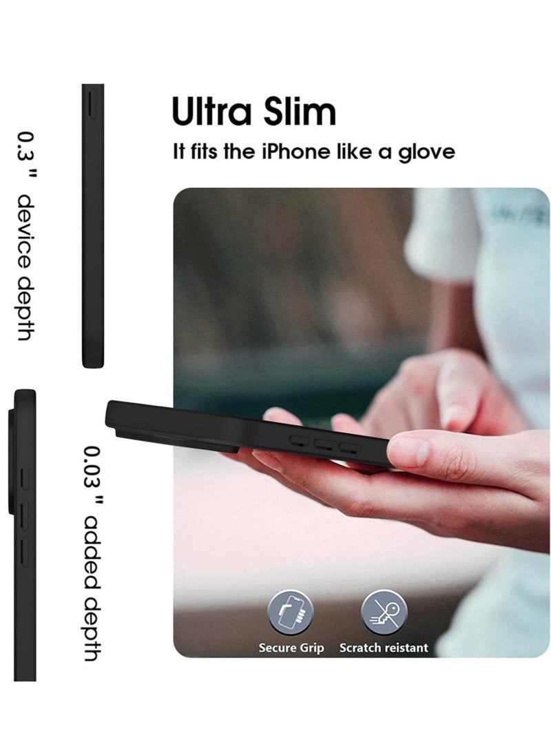 JAJEEK "iPhone 16 Pro Max Black Case – Ultra-Thin Matte Cover with Camera Lens and Screen Protectors, Super Soft Touch Anti-Scratch Shockproof Slim Design" - Image 3