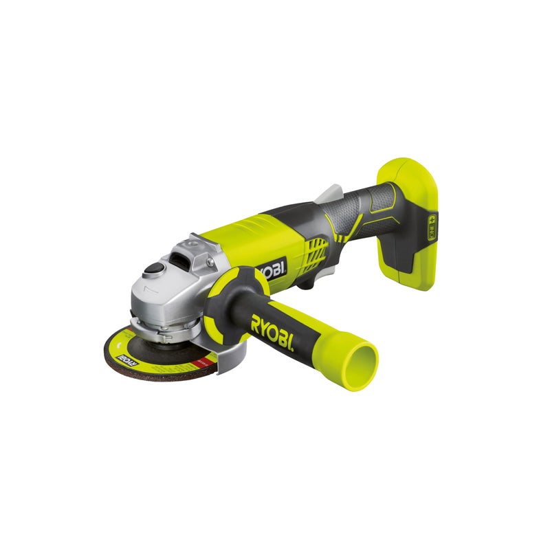 Ryobi 5133001903 R18AG-0 One+ Cordless Angle Grinder Angled - Image 1