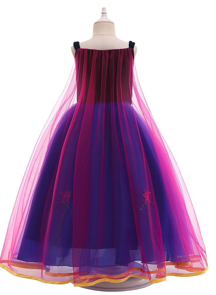 Loquat Winter Anna high-end western navy dress high-end drag tail princess little girl princess dress  - Image 2