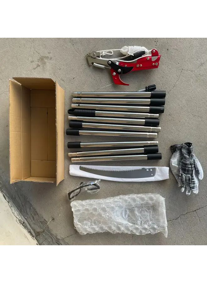 13 قدم منشار غصين عالي بحبل شد قابل للتعديل مقصات تقليم الحدائق - Image 1