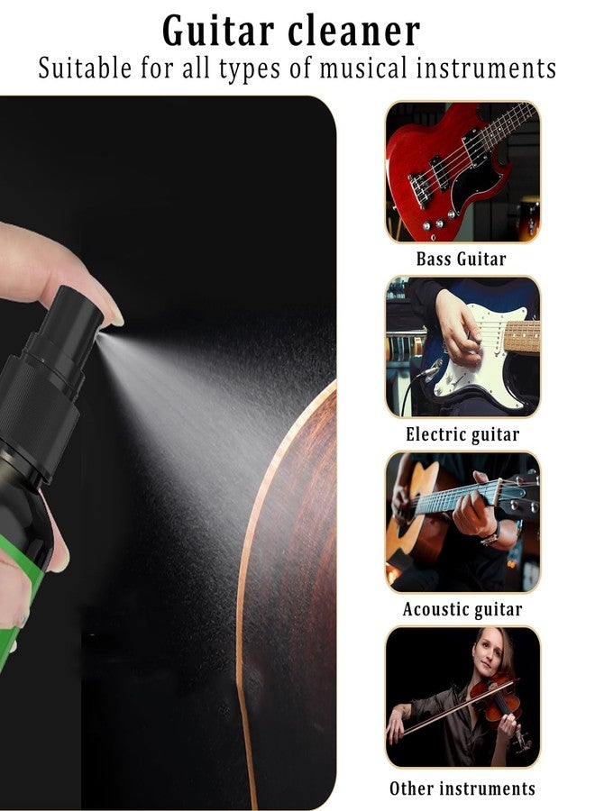 KTKTVE Guitar Cleaning Kit - 8-Pack Complete Care Set with Innovative Sponge Applicator | Guitar Cleaner, Lemon Oil(fretboard oil), Polish Wax, String Cleaner, Winder, Brush & Microfiber Cloth - Image 3