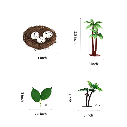 LEFUBABY Dinosaur Cake Toppers with Dinosaur Eggs Leaves Trees Cake Decorations for Birthday Party Dinosaur Theme Party - Image 3