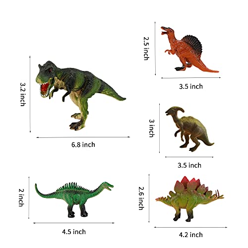 LEFUBABY Dinosaur Cake Toppers with Dinosaur Eggs Leaves Trees Cake Decorations for Birthday Party Dinosaur Theme Party - Image 2