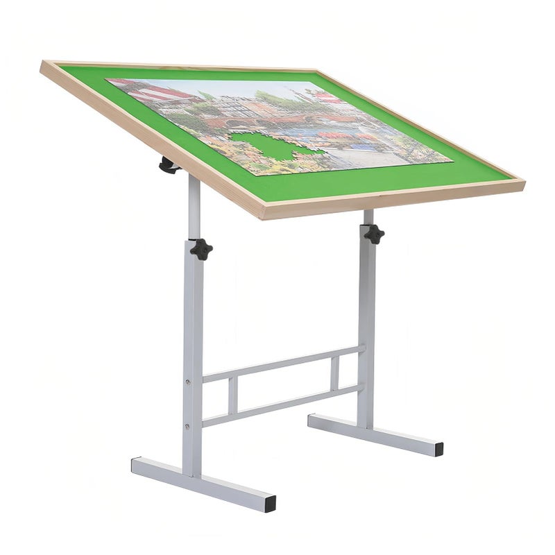 BittPicc Puzzle Table 1500 Pieces Wooden Jigsaw Puzzle Table with Legs Height Adjustable & Angled Tiltable Puzzle Tables for Adults Folding Puzzle Board - Image 1