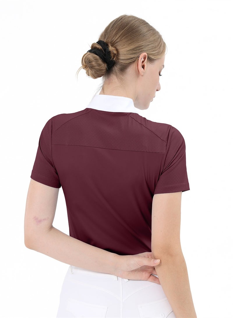 general Women Short Sleeve Equestrian T-shirts Summer Breathable Riding Horse Tops with M Pattern Equestrian Clothes - Image 3