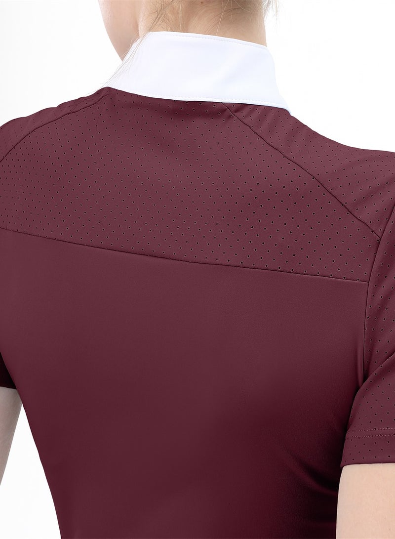 general Women Short Sleeve Equestrian T-shirts Summer Breathable Riding Horse Tops with M Pattern Equestrian Clothes - Image 4