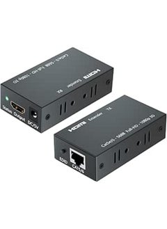 Generic Bcrokory HDMI Extender Up to 60 Meters/196ft, 1080P HDMI Transmitter and Receiver, HDMI Ethernet Sender Repeater Over Singal RJ45 Cat5e/6/7 Ethernet LAN Cable, HDMI to RJ45/RJ45 to HDMI Transmission 