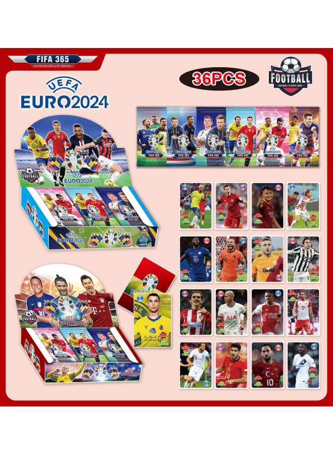 Star Card Gold Foil Card C Luo Massey World Cup Champions League Spanish Premier League Star Gold Card 55 Gold Foil PVC Cards-Color:Star Card Paper 36 Packs A Box  - Image 1