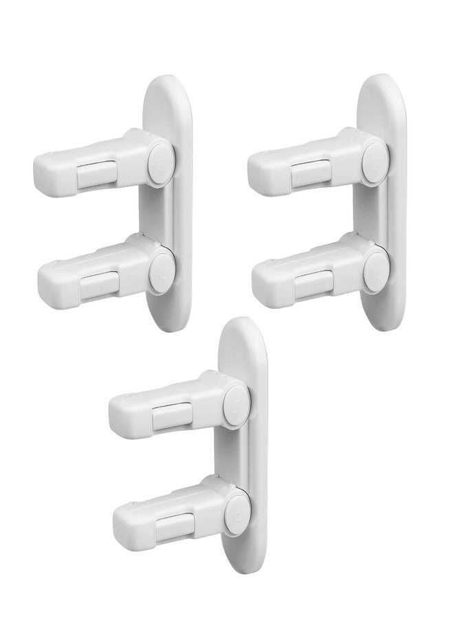 Snowharp Child Proof Door Lever Lock, Door Handle Lock, Durable ABS with Adhesive Backing, Simple Install, No Tools Needed (U, Pack, 3) - Image 1