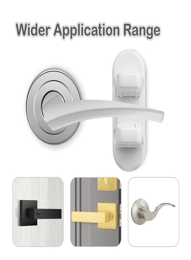 Snowharp Child Proof Door Lever Lock, Door Handle Lock, Durable ABS with Adhesive Backing, Simple Install, No Tools Needed (U, Pack, 3) - Image 4