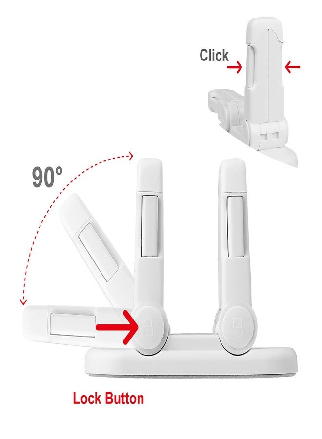 Snowharp Child Proof Door Lever Lock, Door Handle Lock, Durable ABS with Adhesive Backing, Simple Install, No Tools Needed (U, Pack, 3) - Image 3