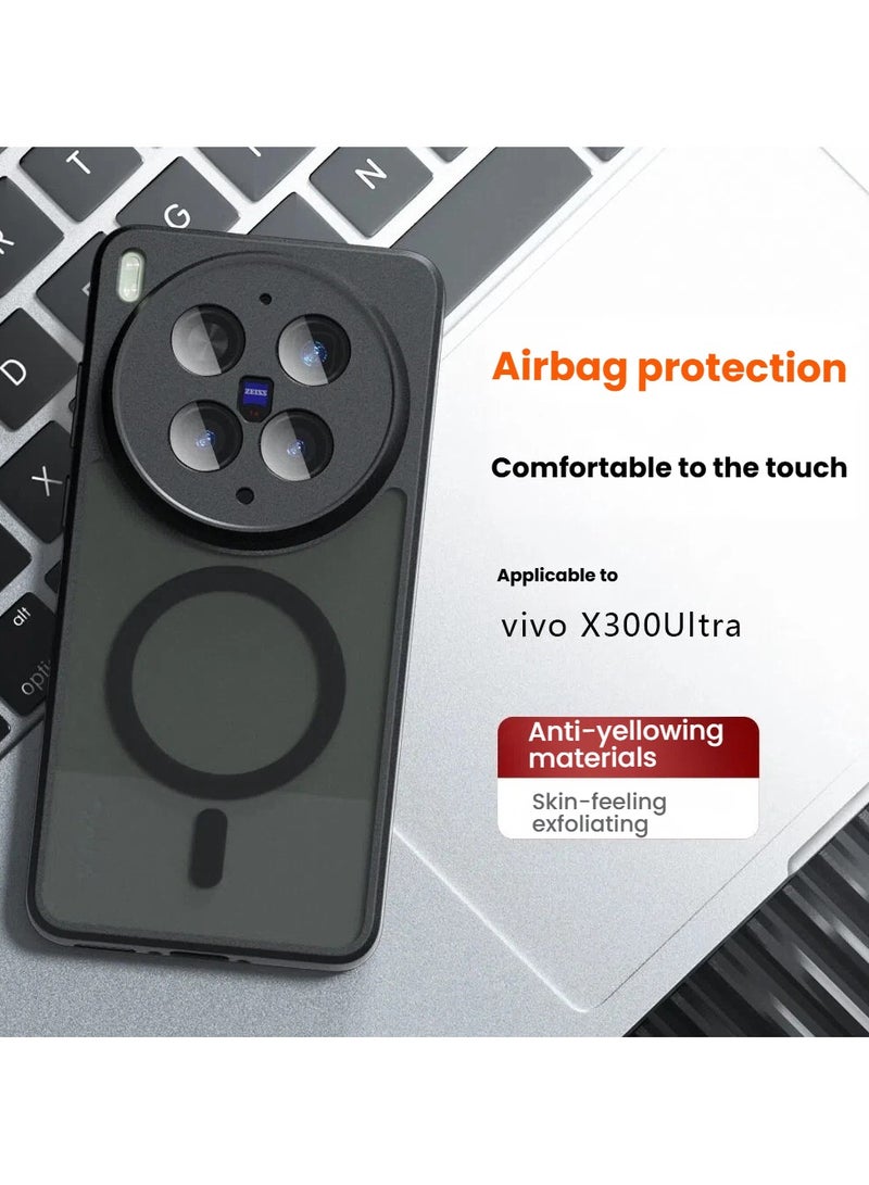 لجهاز VIVO X300 Ultra حافظة، مغناطيس مدمج، ملمس غير لامع صديق للبشرة، أربع زوايا بوسائد هوائية مضادة للصدمات، تغطية كاملة. - Image 2