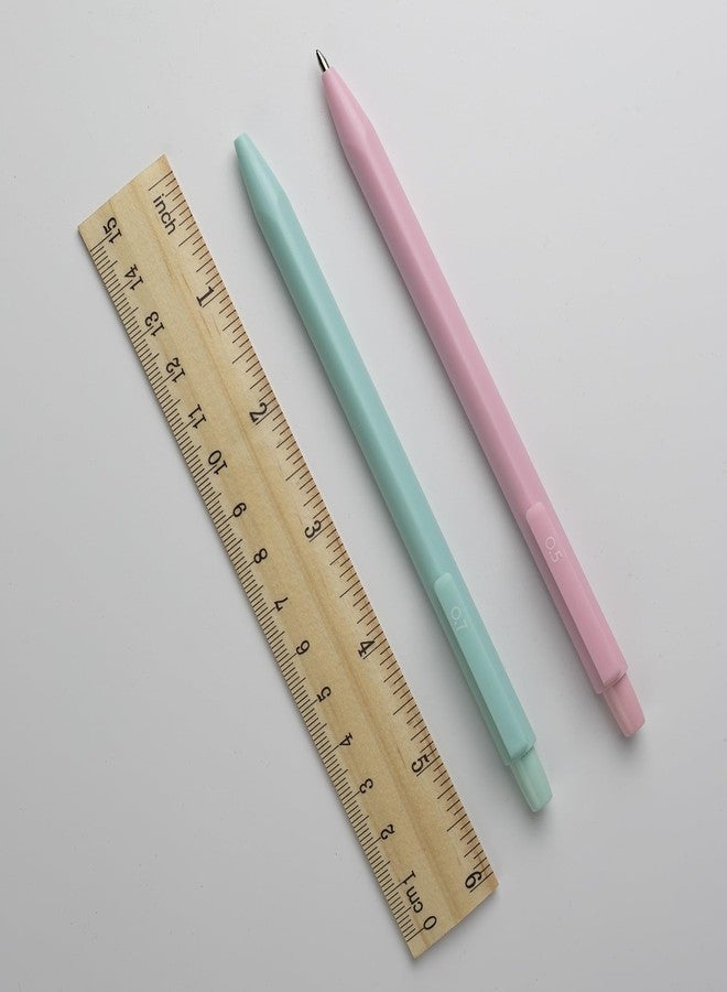 Idcrea Mechanical Pencils Set 0.7 mm Triangular 6 Pencils 4 Tubes Leads 1 Eraser Pastel Colors Cute Aesthetic lead pencils for School Writing Drafting - Image 3