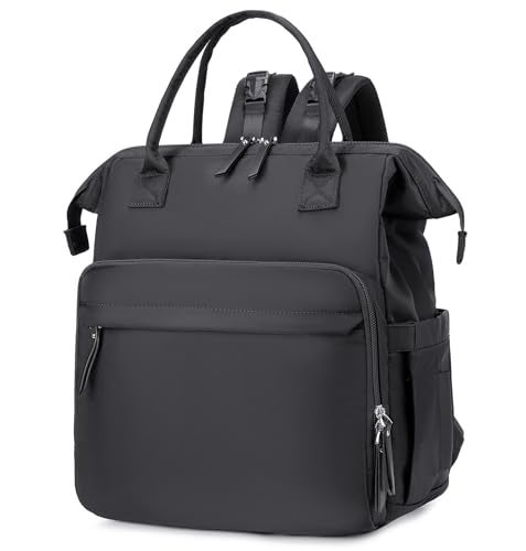 LORADI Large Diaper Bag Tote Hospital Bag Baby Shower Essential Black - Image 1