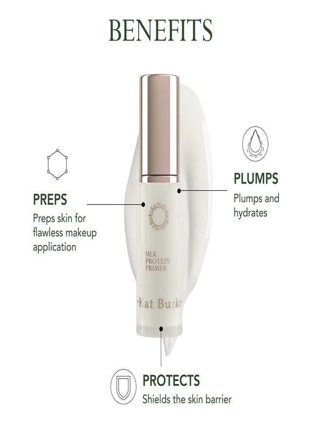 Kat Burki Silk Protein Primer. Skincare & Makeup Skin Perfecting with Hyaluronic Acid and Silk Amino Proteins to Hydrate & Plump Skin for an Airbrushed, & Smoother Appearance. Silicone Free, 1 fl. oz. - Image 3