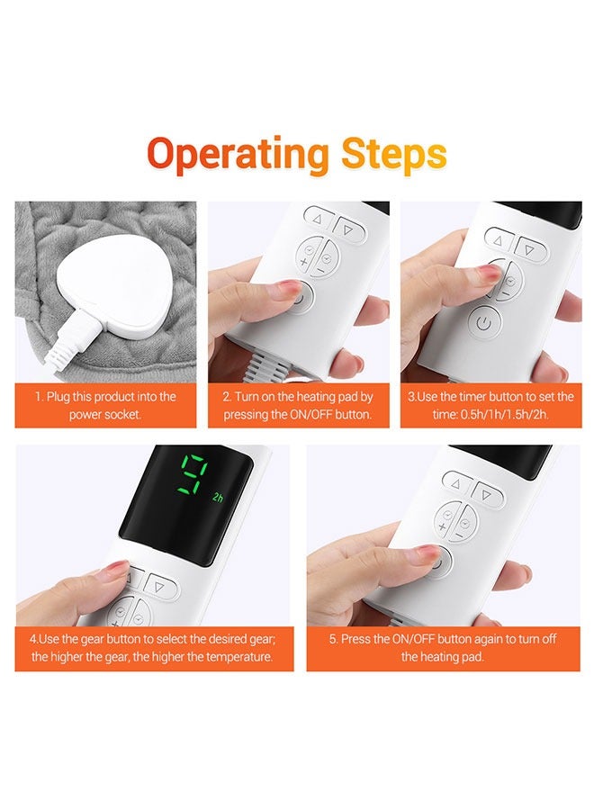 WINEENEE Electric Waist Heating Pad,multifunctional Heating Pad,Heating Pad for Back Pain and Cramps Relief, Upgraded 4 Timer Auto Off and 9 Heat Level Electric Heat Pad  - Image 5