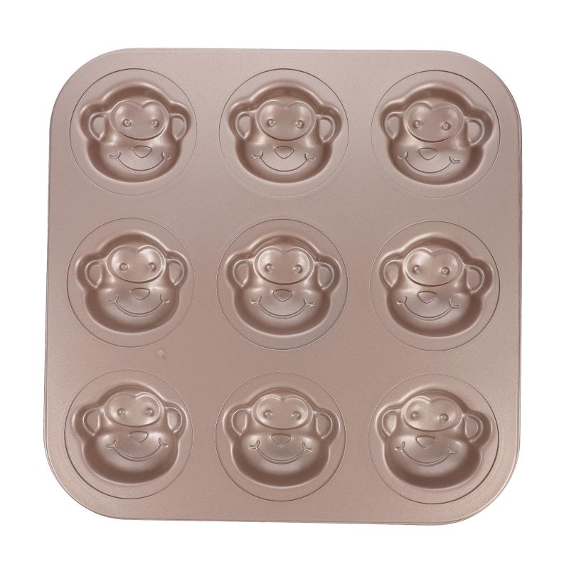 Hemoton 6 Cup Monkey Cake Mold Carbon Steel Nonstick Baking Pan - Image 2