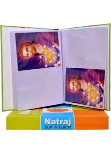 Generic Leepakshi Enterprises Natraj Slip in Album 5 x 7 72 photo 06 mm thick extra clear PVC Film Supported size 5 x 7 inch 72 Pocket Album  - Image 1