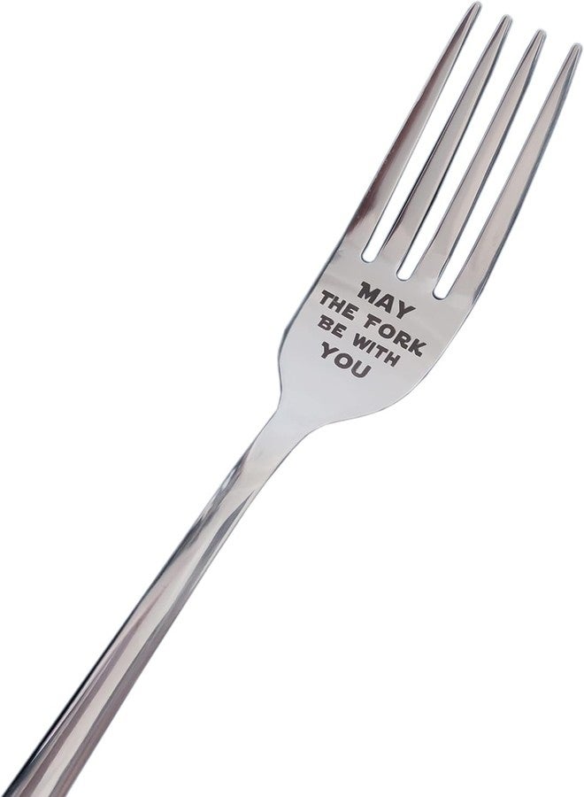 stormroo May The Fork Be with You - Gifts for StarWars Fans Laser-Engraved Stainless Steel Fork - Gifts for Mothers Fathers Day - Image 1