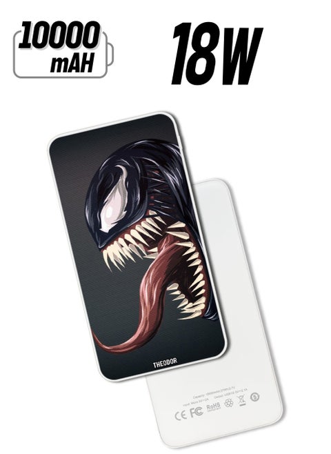 10,000 mAh Super Fast Charging Ultra Compact Power Bank with Quick Charge & Power Delivery, Portable Charger For iPhone and Android Venom (2)