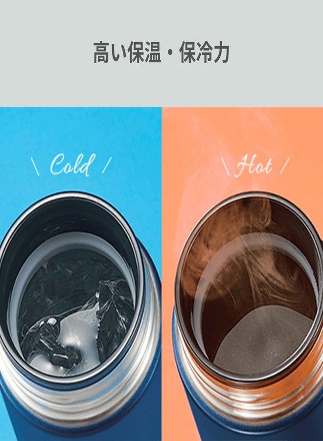 Zojirushi SM-JF48-WA Water Bottle, Stainless Steel Mug, Bottle, Direct Drinking, Lightweight, Cold Retention, 16.2 fl oz (480 ml), White - Image 5