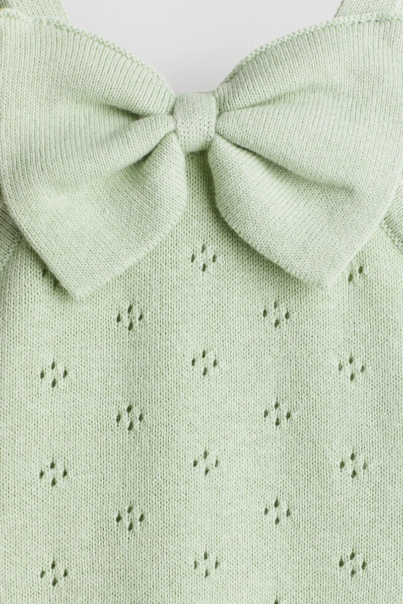 اتش اند ام فستان قطني محبوك بنمط مثقب