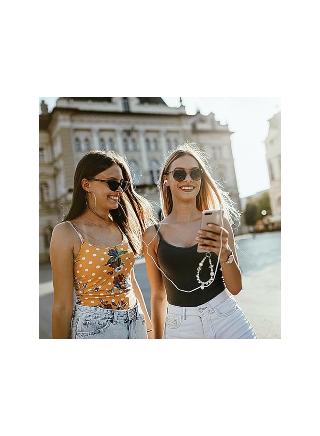 Green Tiger Crystal Keychain Beaded Phone Wrist Strap Charm for Women, Sparkling Wristlet Bracelet Cellphone Lanyard with Tether Tab, Hands-Free Wristlet, Perfect for Gifts, Birthdays & Holidays (Pink) - Image 3