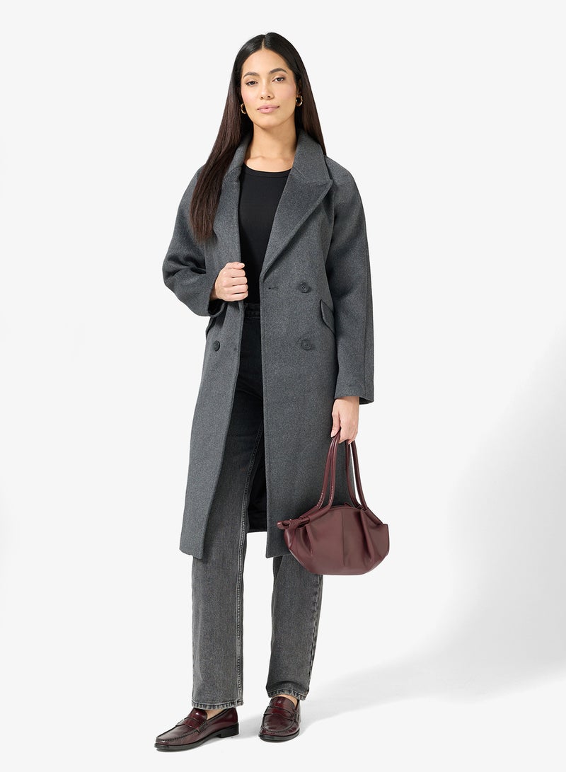 فيرو مودا معطف طويل مفصل بجيب - Image 4