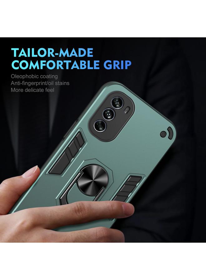 S-TOP Case For Motorola Moto G62 5G Shockproof Metal Ring Holder Phone Case - Image 5