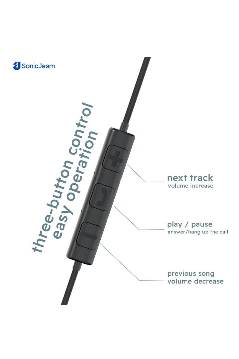 SONIC JEEM AE-Sonic Game Ear Phone Hifi Wired Earphones Built-in Microphone with Smart Chip, High Definition Noise Cancelling, - Image 4