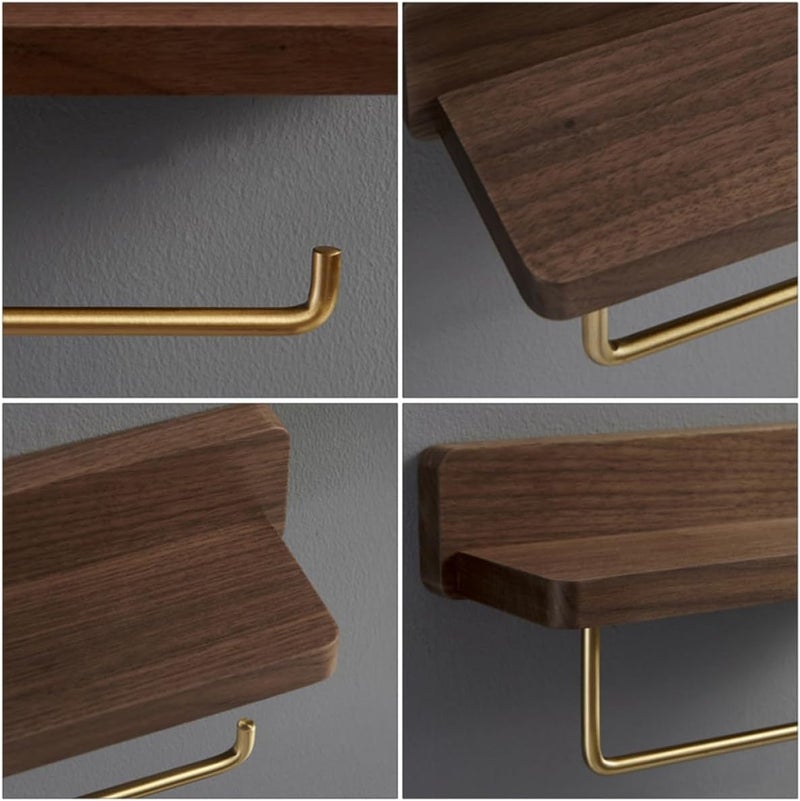 LABRIMP Natural Wood Bathroom Paper Dispenser Multipurpose Paper Holder Punch Wall-Mounted Installation for Home Office Hotel with Eco-Friendly Wood Wax Oil Finish - Image 3