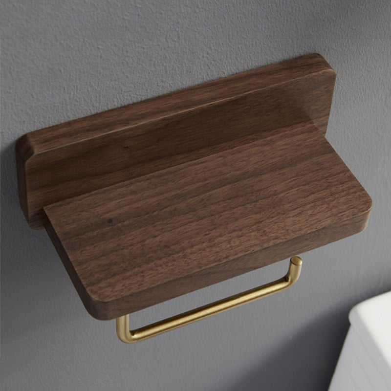 LABRIMP Natural Wood Bathroom Paper Dispenser Multipurpose Paper Holder Punch Wall-Mounted Installation for Home Office Hotel with Eco-Friendly Wood Wax Oil Finish - Image 4
