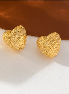 Generic Sparkling Heart Stud Earrings for Women  - Image 3