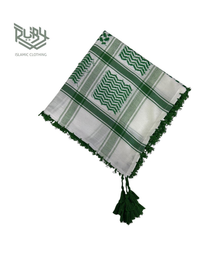 روبي للملابس الإسلامية وشاح شماغ عربي أنيق، كوفية، وشاح عسكري صحراوي تكتيكي مع عصابة رأس - Image 3