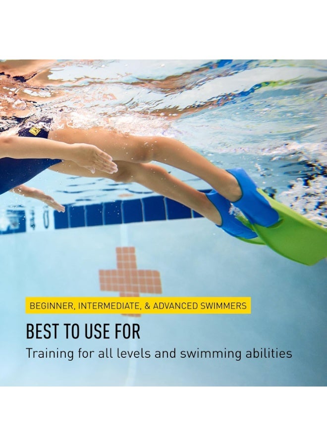 FINIS Long Floating Swim Training Fins for Kids - Improves Kick Technique & Body Position - Blue/Purple - 4XS - Image 5
