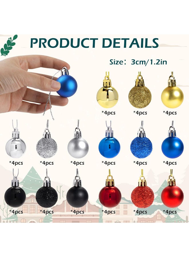 كرات زينة للكريسماس مضادة للكسر 24 قطعة - Image 2
