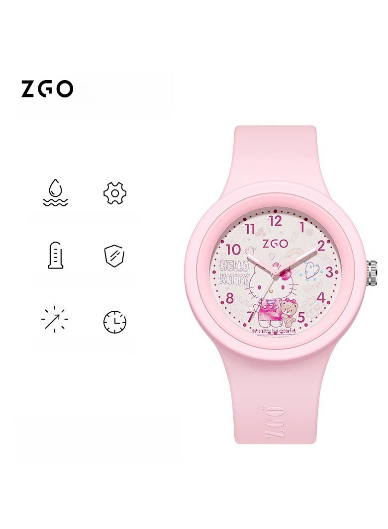 ZGO ساعة هدية بداية المدرسة للأطفال، ساعة بأسلوب الطلاب، ساعة سيليكون كرتونية لطيفة - Image 1