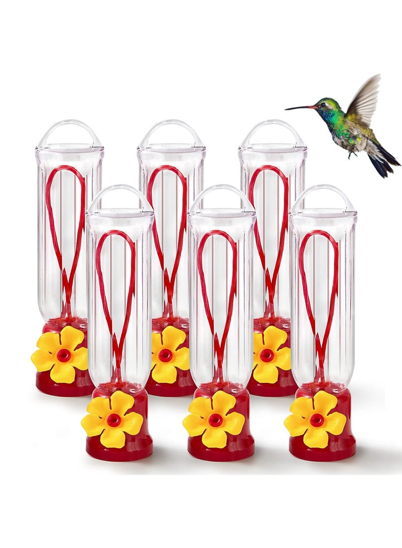 SYOSI Hummingbird Feeder, 6PCS Mini Hummingbird Feeders with Hanging Wires  3 Cleaning Brush, Transparent Outdoor Humming Bird Feeder Set for Patio, Outside, Lawn, Backyard, Garden (2.2oz) - Image 1