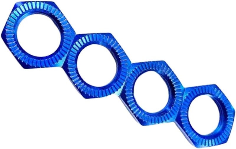 klarako Set of 4 17mm Hex Wheel Nut RC Car for 6S Notorious Karton Outcast Typhon , for HSP 1:7 1:8 Remote Control Car Body Parts Replacement , Blue - Image 1