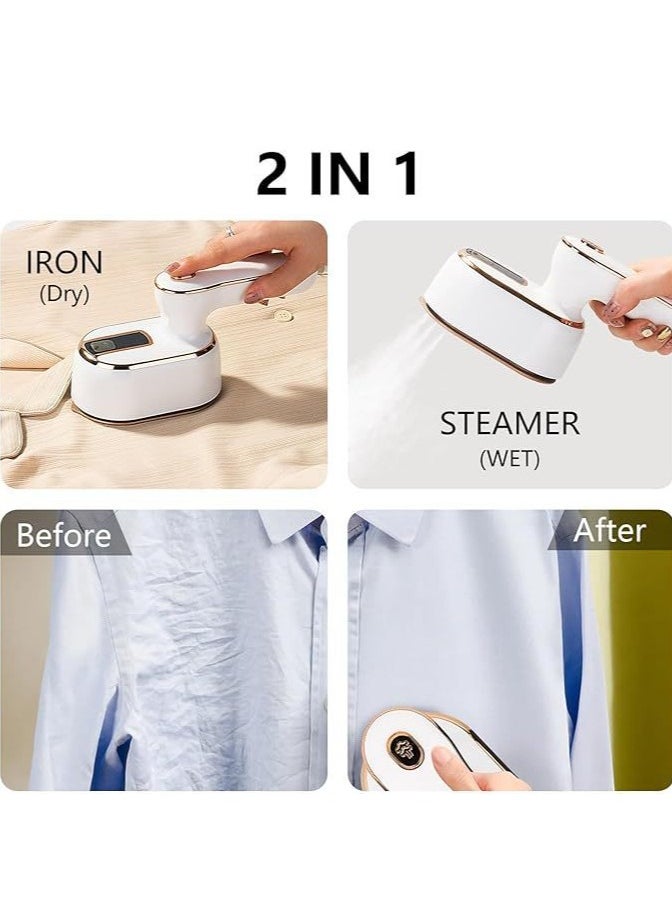 Aideli - High-Power Portable Steam Iron | 2-in-1 Dry & Wet Ironing | 180° Rotatable Handle | Handheld Garment Steamer for Travel & Home - Image 1