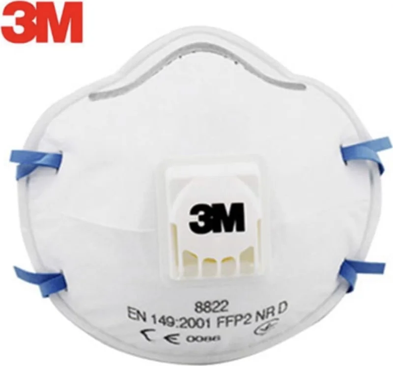 3M 8822 Ffp2 Valved Respiratory Protective Mask - 10 Pieces