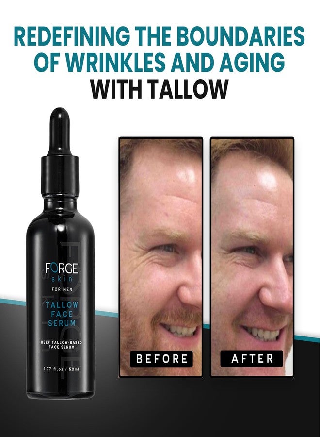 Forge Skin زيت لحم البقر الأصلي للرجال لمكافحة التجاعيد ليلاً للعناية ببشرة الوجه - 50 مل | سيروم الشاي الأخضر لتفتيح البشرة للرجال | زيت لحم البقر لتقليل المسام لإشراقة وترطيب البشرة - Image 5