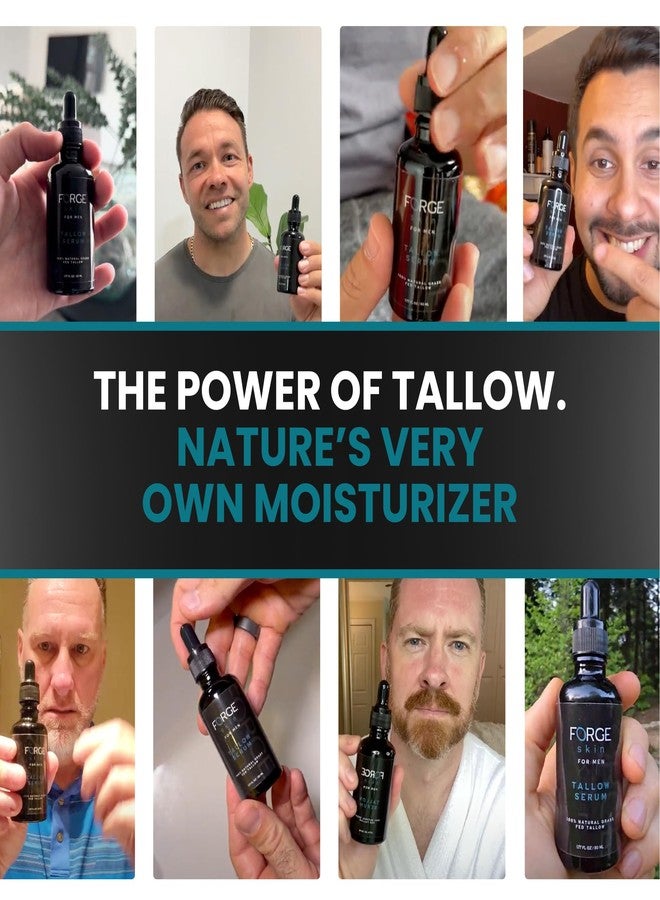 Forge Skin زيت لحم البقر الأصلي للرجال لمكافحة التجاعيد ليلاً للعناية ببشرة الوجه - 50 مل | سيروم الشاي الأخضر لتفتيح البشرة للرجال | زيت لحم البقر لتقليل المسام لإشراقة وترطيب البشرة - Image 4