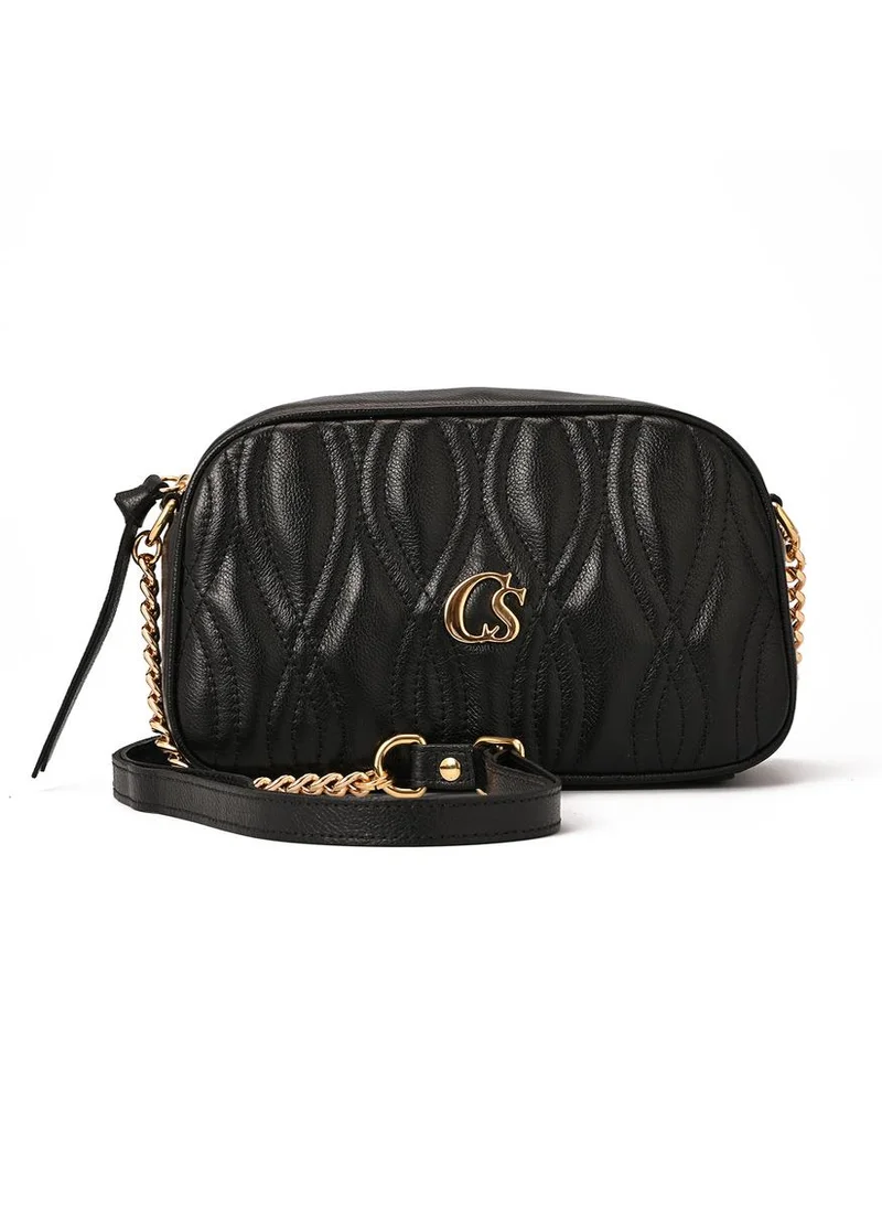 كارمن ستيفنز نسيج حقيبة مبطن أسود